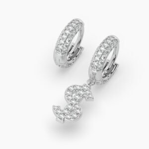 ROCKZS Dollar Drop Hoop Earring