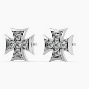 ROCKZS Crowned Cross Stud