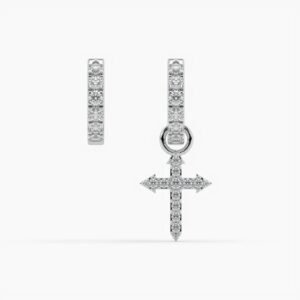 ROCKZS Halo Cross Drop Earrings