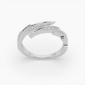 ROCKZS Lightning Hoop Earrings — White CZ